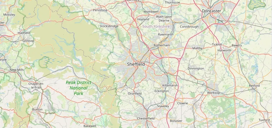 Map of the Sheffield area we cover